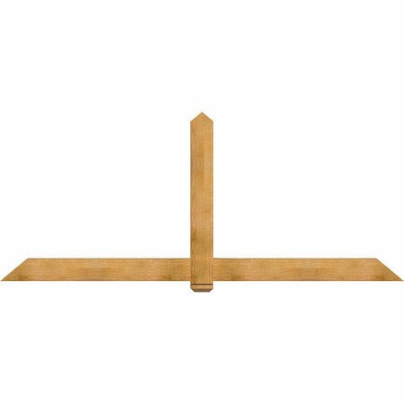 Ekena Millwork Eugene Rough Sawn Timber Gable Bracket, Western Red Cedar, 108"W x 45"H x 4"D x 6"F, 10/12 Pitch GBW108X45X0406EUG00RWR
